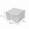 Блок для записей STAFF в подставке прозрачной, куб 9х9х5 см, белый, белизна 70-80%, 129194 129194