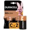 Батарейки КОМПЛЕКТ 2 шт., DURACELL Basic ОРИГИНАЛ, С (LR14, 14А), алкалиновые, блистер 450428
