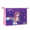Папка для тетрадей ЮНЛАНДИЯ А4, 1 отделение, пластик, молния сверху, "Rainbow unicorn", 228146 228146