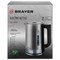 Чайник с терморегулятором BRAYER BR1060, 1,7 л, 2200 Вт, закрытый нагревательный элемент, сталь 456595