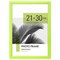 Рамка 21х30 см небьющаяся, багет 17,5 мм, пластик, BRAUBERG "Colorful", салатовая, 391244 391244