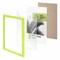 Рамка 21х30 см небьющаяся, багет 17,5 мм, пластик, BRAUBERG "Colorful", салатовая, 391244 391244