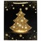 Пакет подарочный (1 штука) новогодний 26x13x32 см, ЗОЛОТАЯ СКАЗКА "Midnight Christmas Tree", глиттер, 608230 608230