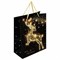 Пакет подарочный (1 штука) новогодний 26x13x32 см, ЗОЛОТАЯ СКАЗКА "Midnight Deer", фольга, 608231 608231