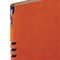 Блокнот А5 (140x200 мм), BRAUBERG "NEBRASKA", 112 л., гибкий, под кожу, ручка, линия, оранжевый, 110951 110951