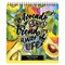 Скетчбук, белая бумага 120 г/м2, 170х195 мм, 60 л., гребень, SoftTouch, выборочный лак, "Авокадо", 97750 113785