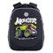 Ранец GRIZZLY анатомическая спинка, с бейджем, для мальчиков, "MONSTER CAR", 36х29х18 см, RAf-293-2/1 271197