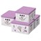 Короб для хранения из плотного микрогофрокартона 330х250х185 мм, КОМПЛЕКТ 4 шт., BRAUBERG HOME "Лаванда", 271813 271813