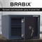 Сейф BRABIX "КМ-260", 260х360х290 мм, 13 кг, ключевой замок + полка, крепление к стене, 291165 291165