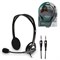 Наушники с микрофоном (гарнитура) LOGITECH H110, проводная, компьютерная, 1,83 м, стерео, 2 x mini jack 3,5 мм, черная, 981-000271 511384