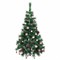 Ель новогодняя искусственная "Пушистая" 150 см, с инеем и шишками, зеленая, ЗОЛОТАЯ СКАЗКА, 592044 592044