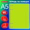 Тетрадь на кольцах А5 175х220 мм, 120 л., пластик, с резинкой, BRAUBERG, Салатовый, 404619 404619