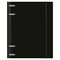 Тетрадь на кольцах А5 175х220 мм, 120 л., пластик, с резинкой, BRAUBERG, Черный, 404618 404618