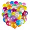 Шары воздушные 30 см, 100 штук, "МЕТАЛЛИК", ассорти, BRAUBERG KIDS, 591878 591878