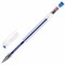 Ручка гелевая BRAUBERG "EXTRA", СИНЯЯ, корпус прозрачный, узел 0,5 мм, линия 0,35 мм, 143902 143902