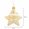 Украшение ёлочное "Звезды с усами", 4 шт., 8,5х7,5 см, пластик, золотистые, ЗОЛОТАЯ СКАЗКА, 592000 592000