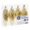 Украшение ёлочное "Шишки", 4 шт., 4х12 см, пластик, золотистые, ЗОЛОТАЯ СКАЗКА, 592001 592001