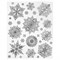 Наклейка для окон двусторонняя МНОГОРАЗОВАЯ 30х38 см, "Снежинки", фольга, серебро, ЗОЛОТАЯ СКАЗКА, 591928 591928