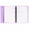 Тетрадь на кольцах А5 175х220 мм, 120 л., пластик, с резинкой, BRAUBERG, Сиреневый, 404620 404620