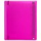 Тетрадь на кольцах А5 175х220 мм, 120 л., пластик, с резинкой, BRAUBERG, Розовый, 404622 404622