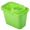 Ведро 9,5 л для уборки КОМПЛЕКТ с ОТЖИМОМ (сетчатый) пластик, для веревочных и ленточных МОПов, IDEA, М 2421 602545