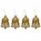 Украшение ёлочное "Колокольчики", 4 шт., 6,5х5 см, пластик, золотистые, ЗОЛОТАЯ СКАЗКА, 591999 591999