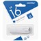 Флеш-диск 16 GB SMARTBUY Clue USB 2.0, белый, SB16GBCLU-W 513785