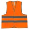 Жилет сигнальный, 2 светоотражающие полосы, ОРАНЖЕВЫЙ, XL (52-54), ГРАНДМАСТЕР, 610886 610886