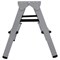 Стремянка стальная двухсторонняя 2х2 ступени, высота площадки 0,44м, алюминиевая площадка 35х16см, до 150кг, вес 2,8кг НОВАЯ ВЫСОТА, 1160202 609086