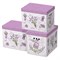 Короб для хранения из плотного микрогофрокартона 380х280х315 мм, КОМПЛЕКТ 3 шт., BRAUBERG HOME "Лаванда", 271821 271821