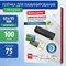 Пленки-заготовки для ламинирования МАЛОГО ФОРМАТА (65х95 мм), КОМПЛЕКТ 100 штук, 75 мкм, BRAUBERG, 531791 531791