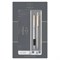 Набор PARKER "Jotter Stainless Steel GT": шариковая ручка синяя и перьевая ручка, 2093257 143360