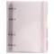 Тетрадь на кольцах А5 175х220 мм, 120 л., пластик, с резинкой и разделителями, BRAUBERG, Розовый, 404634 404634
