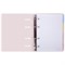 Тетрадь на кольцах А5 175х220 мм, 120 л., пластик, с резинкой и разделителями, BRAUBERG, Розовый, 404634 404634