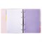 Тетрадь на кольцах А5 175х220 мм, 120 л., пластик, с резинкой и разделителями, BRAUBERG, Розовый, 404634 404634