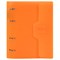 Тетрадь на кольцах А5 175х220 мм, 120 л., пластик, на липучке, с разделителями, BRAUBERG, Оранжевый, 404636 404636