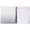 Тетрадь на кольцах А5 175х220 мм, 120 л., пластик, с разделителями, BRAUBERG, Фиолетовый, 404627 404627