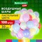 Шары воздушные 30 см, 100 штук, "МАКАРУНС", ассорти, BRAUBERG KIDS, 591879 591879
