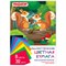 Цветная бумага А4 газетная, 32 листа 8 цветов, на скобе, ПИФАГОР, 200х280 мм, "Белочки", 115485 115485