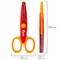 Ножницы ОСТРОВ СОКРОВИЩ, 135 мм, фигурное лезвие "зубцы", красно-оранжевые, в упаковке с подвесом, 236779 236779