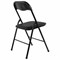Стул складной BRABIX "Golf CF-007", черный каркас, кожзам черный, 531565 531565