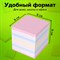 Блок для записей STAFF проклеенный, куб 9х9х9 см, цветной, чередование с белым, 129208 129208