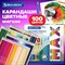 Карандаши цветные супермягкие яркие BRAUBERG MAX, 100 цветов, шестигранные, грифель 3,3 мм, натуральное дерево, 181862 181862
