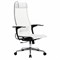Кресло офисное МЕТТА "К-4-Т" хром, прочная сетка, сиденье и спинка регулируемые, белое 532445
