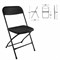 Стул складной BRABIX "Golf CF-002", черный каркас, пластик черный, 531563 531563