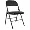 Стул складной BRABIX "Golf Plus CF-003 Комфорт", черный каркас, кожзам черный, 531566 531566