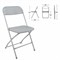 Стул складной BRABIX "Golf CF-002", серый каркас, пластик серый, 531564 531564