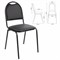 Стул для посетителей РС00Л, черный каркас, кожзам черный 531892