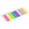 Закладки клейкие неоновые STAFF, 45х12 мм, 200 штук (8 цветов х 25 листов), на пластиковой линейке 12 см, 129356 129356