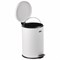 Ведро-контейнер-урна 12 л, с педалью, для мусора, БЕЛОЕ, ГЛЯНЦЕВОЕ, металлическое, со съемным внутренним ведром, LAIMA "Classic", 604948 604948